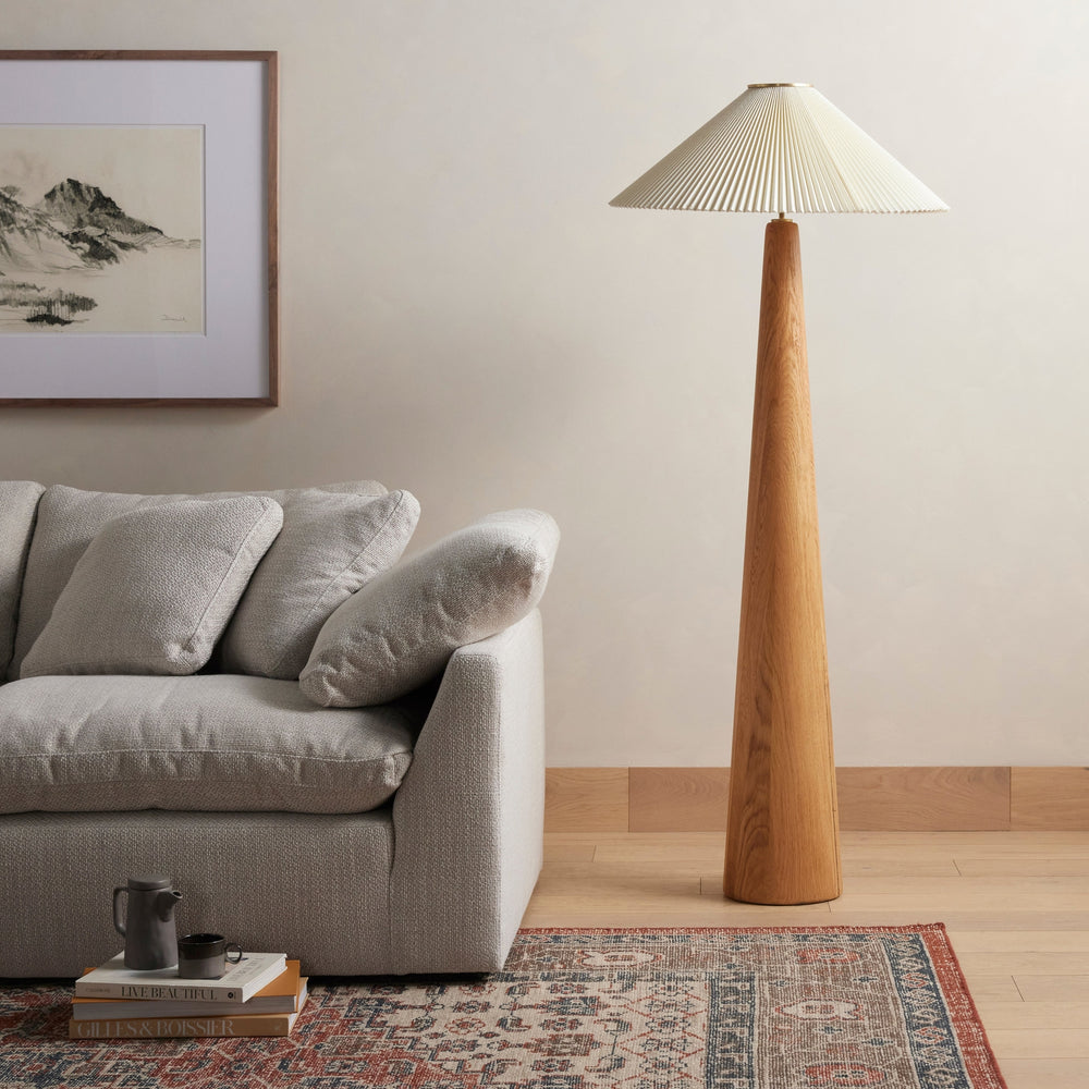 Nora Floor Lamp - Light Oak-Four Hands-FH-229256-001-Floor Lamps-2-France and Son