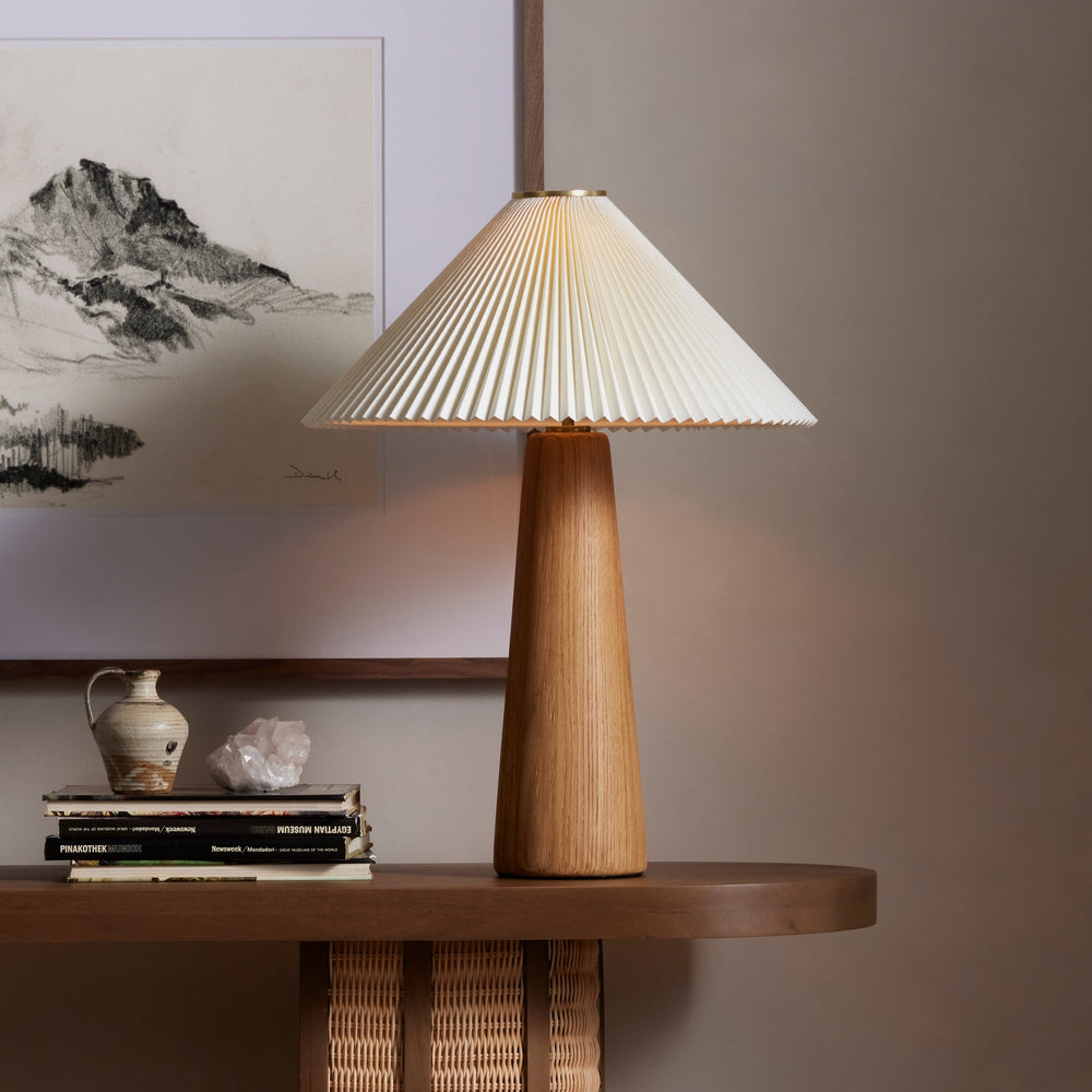 Nora Table Lamp-Light Oak-Four Hands-FH-229257-001-Table Lamps-2-France and Son