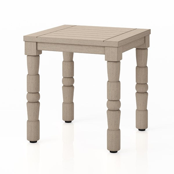 Waller Outdoor End Table-Four Hands-FH-229636-001-Outdoor Side TablesWashed Brown-1-France and Son