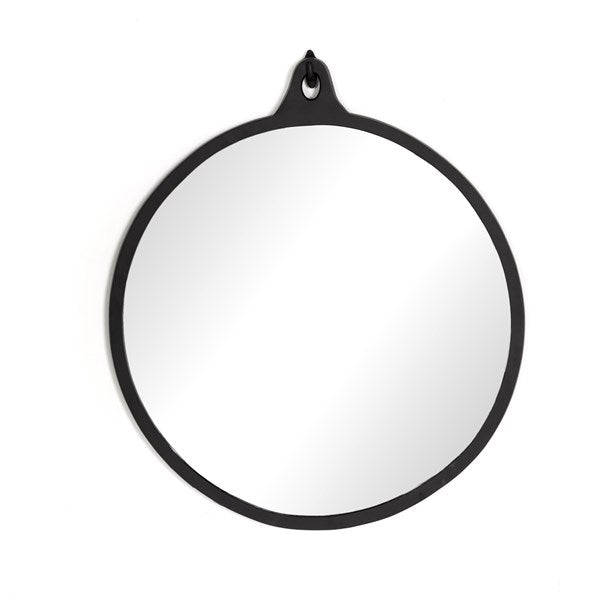 Hyde Round Mirror-Four Hands-FH-229649-002-MirrorsBlack Aluminum-1-France and Son