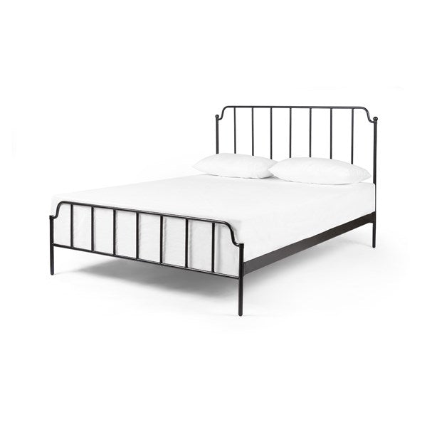 Zara Iron Bed - Midnight Iron-Four Hands-FH-230164-001-BedsQueen-1-France and Son