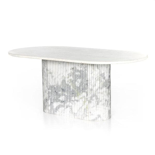 Oranda Dining Table - Polished White Marble-Four Hands-FH-230383-001-Dining Tables-1-France and Son