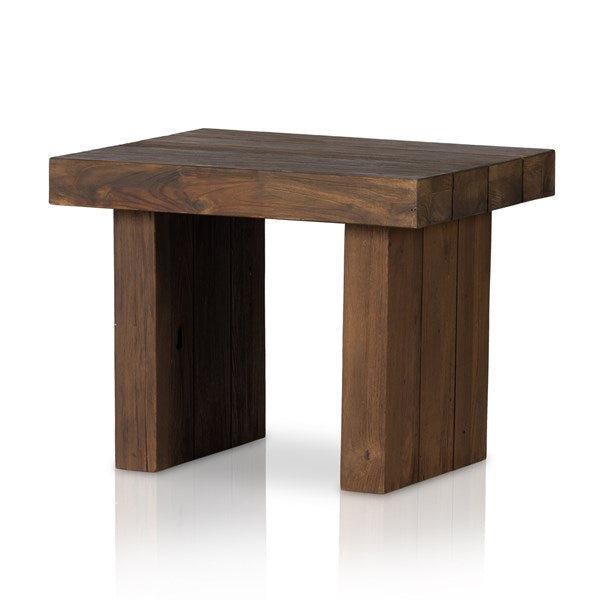 Encino Outdoor End Table-Heritage Brown-Four Hands-FH-232342-003-Outdoor Side Tables-1-France and Son
