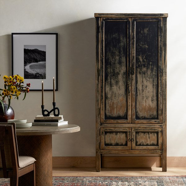 Hitchens Cabinet - Worn Black-Four Hands-FH-232360-001-Bookcases & Cabinets-2-France and Son