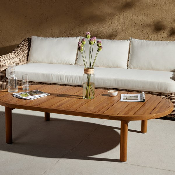 Messina Outdoor Coffee Table-Natural-Four Hands-FH-233667-002-Outdoor Coffee Tables-2-France and Son