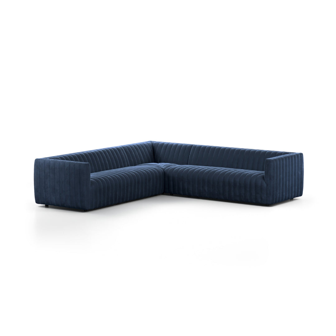 Augustine 3-Pc Sectional-Four Hands-FH-234067-004-Sectionals105"-Sapphire Navy-11-France and Son