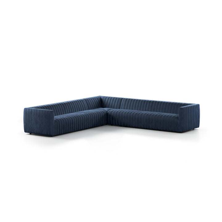 Augustine 3-Pc Sectional-Four Hands-FH-234068-004-Sectionals126"-Sapphire Navy-18-France and Son