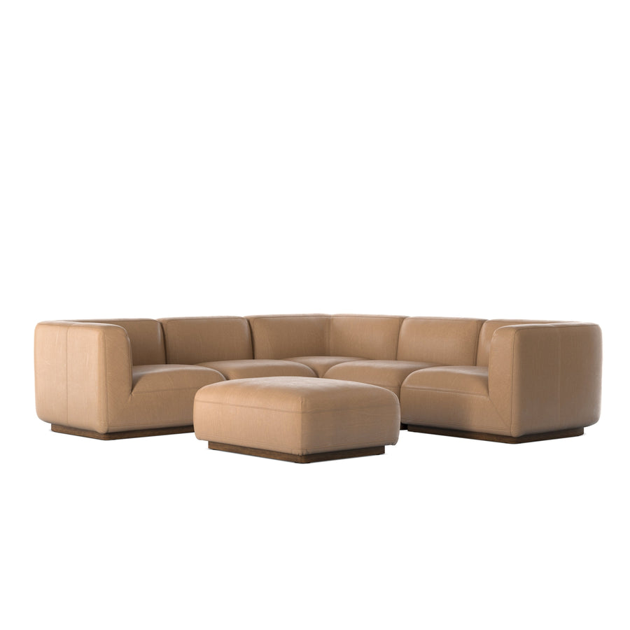 Mabry 5pc Sectional - Nantucket Taupe-Four Hands-FH-234080-001-Sectionals5pc Sectional W/ Ottoman-6-France and Son