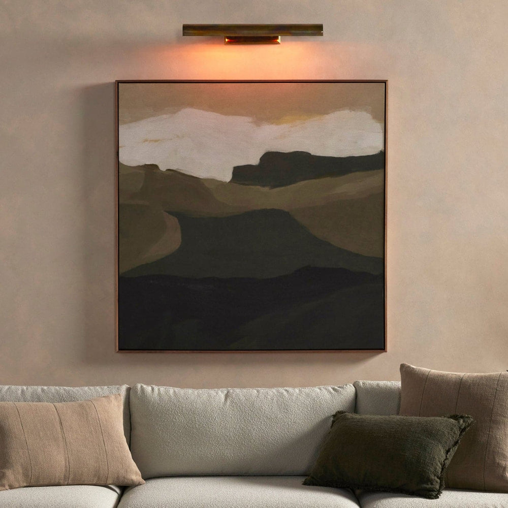 Clement Wide Picture Light - Burnt Brass-Four Hands-FH-234276-001-Wall Lighting-2-France and Son
