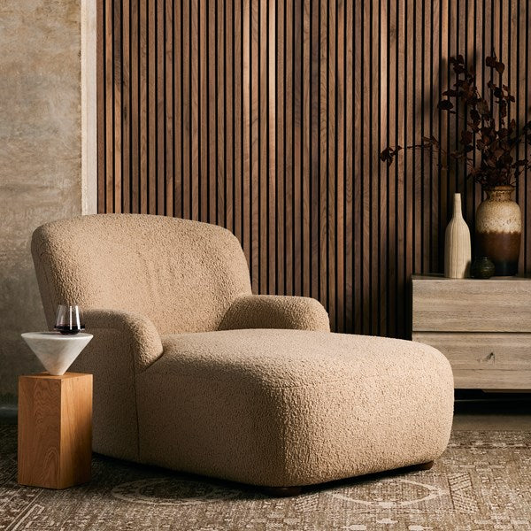 Kadon Chaise Lounge-Sheepskin Camel-Four Hands-FH-234693-001-Chaise Lounges-2-France and Son
