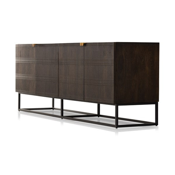 Kelby Closed Media Console-Four Hands-FH-234758-003-Media Storage / TV StandsBrown-5-France and Son