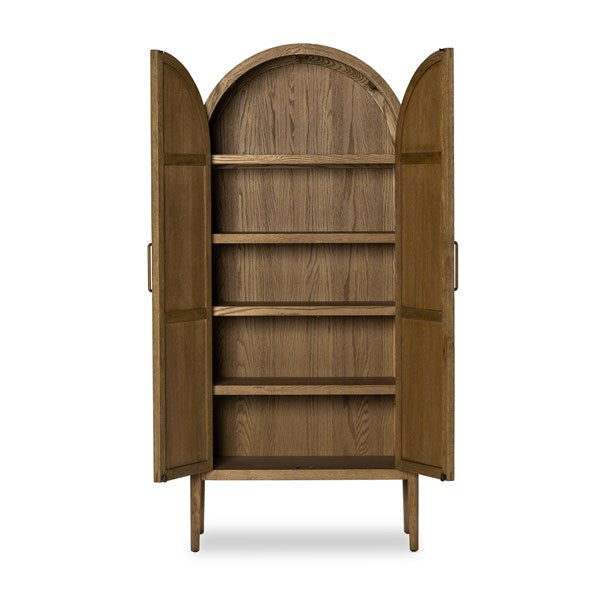 Tolle Panel Door Cabinet-Four Hands-FH-234782-001-Bookcases & CabinetsDrifted Matte Black-7-France and Son