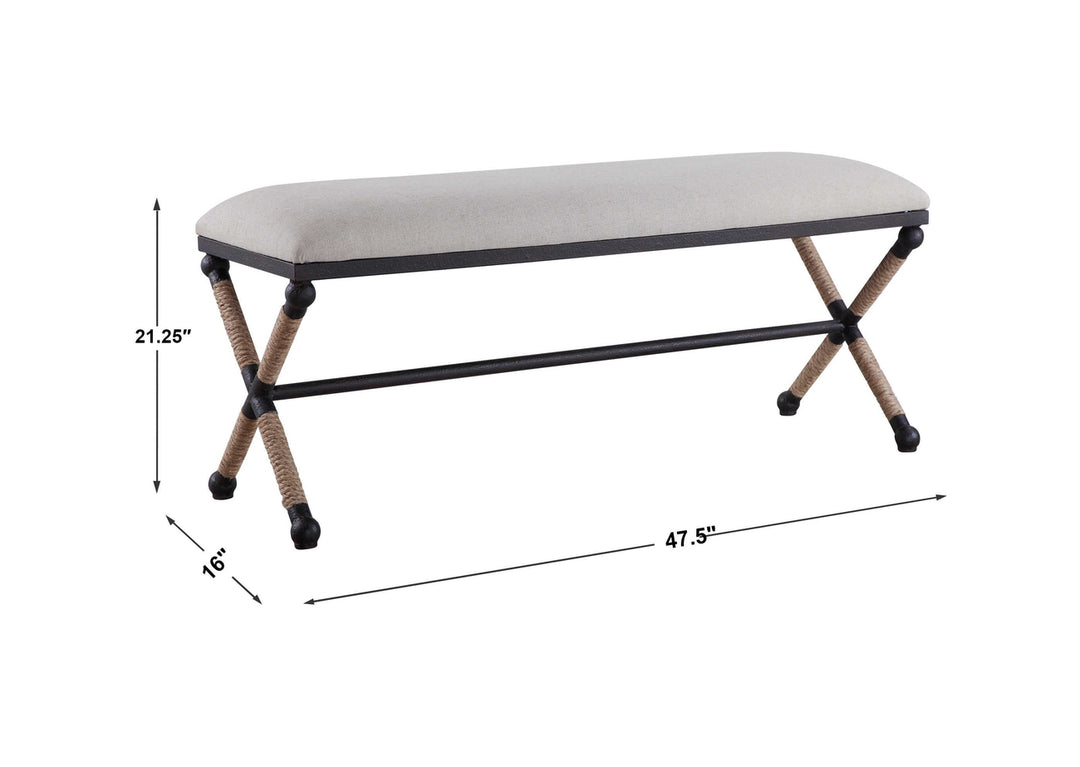Firth Oatmeal Bench-Uttermost-UTTM-23528-Benches-9-France and Son