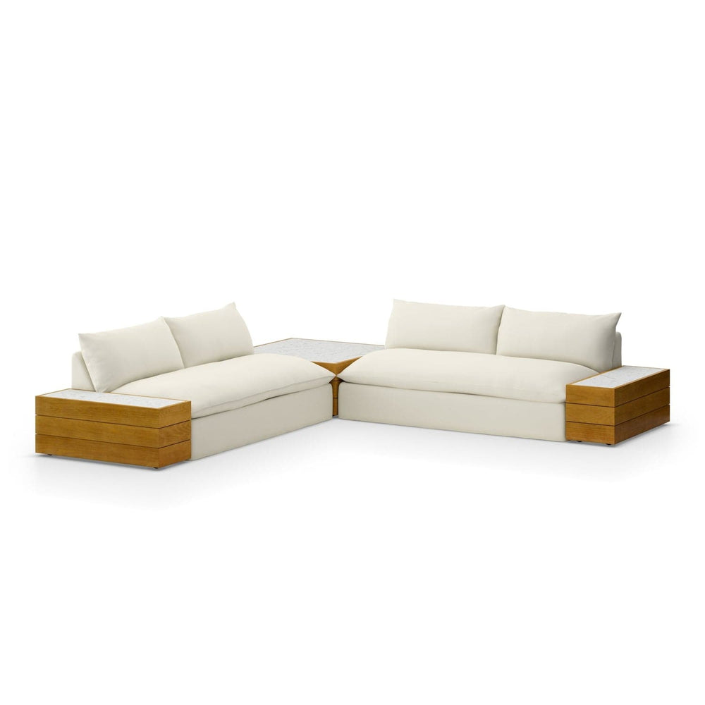 Grant Outdoor 2 Pc Sectional With Coffee & End Table-Four Hands-FH-235711-001-SectionalsFaye Cream-2-France and Son