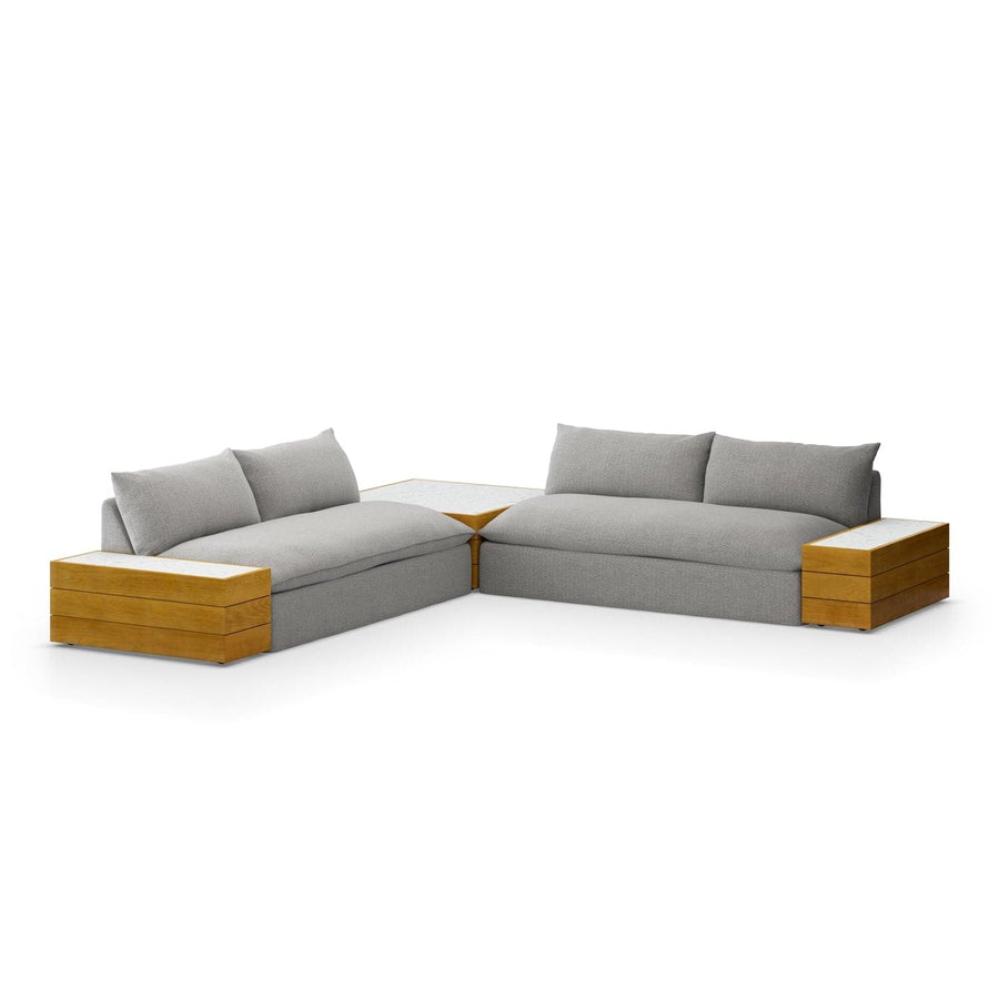 Grant Outdoor 2 Pc Sectional With Coffee & End Table-Four Hands-FH-235711-002-SectionalsFaye Ash-1-France and Son
