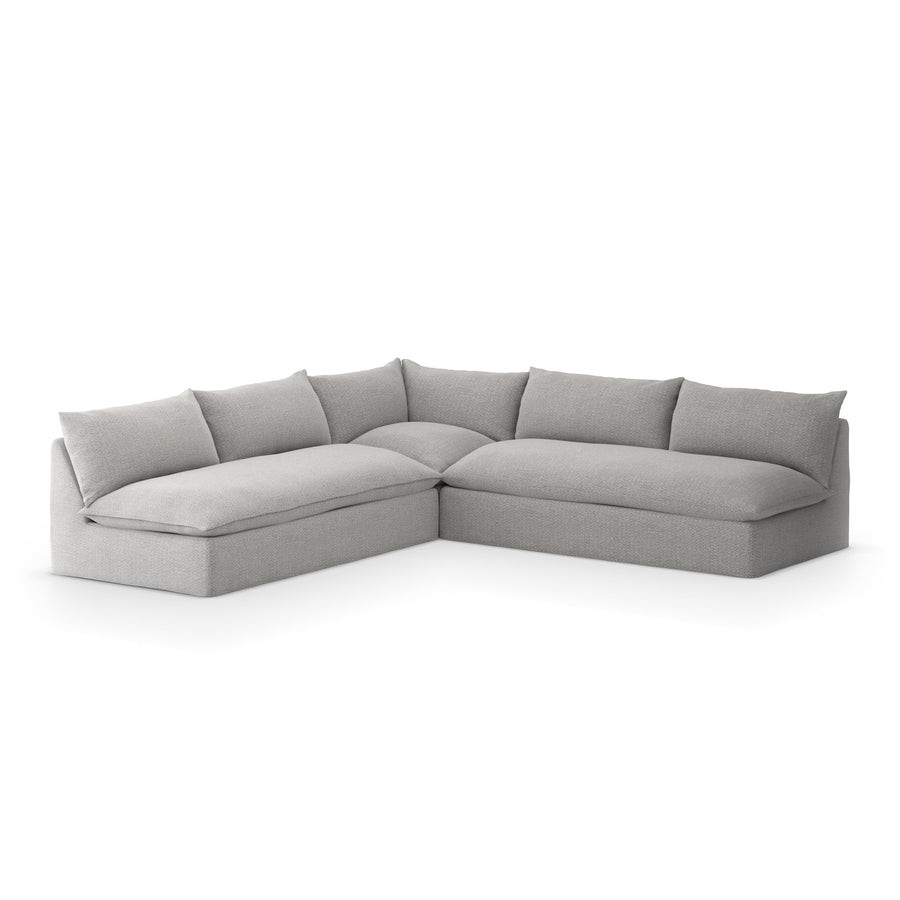 Grant Outdoor 3 Piece Sectional-Four Hands-FH-235713-002-SectionalsFaye Ash-1-France and Son