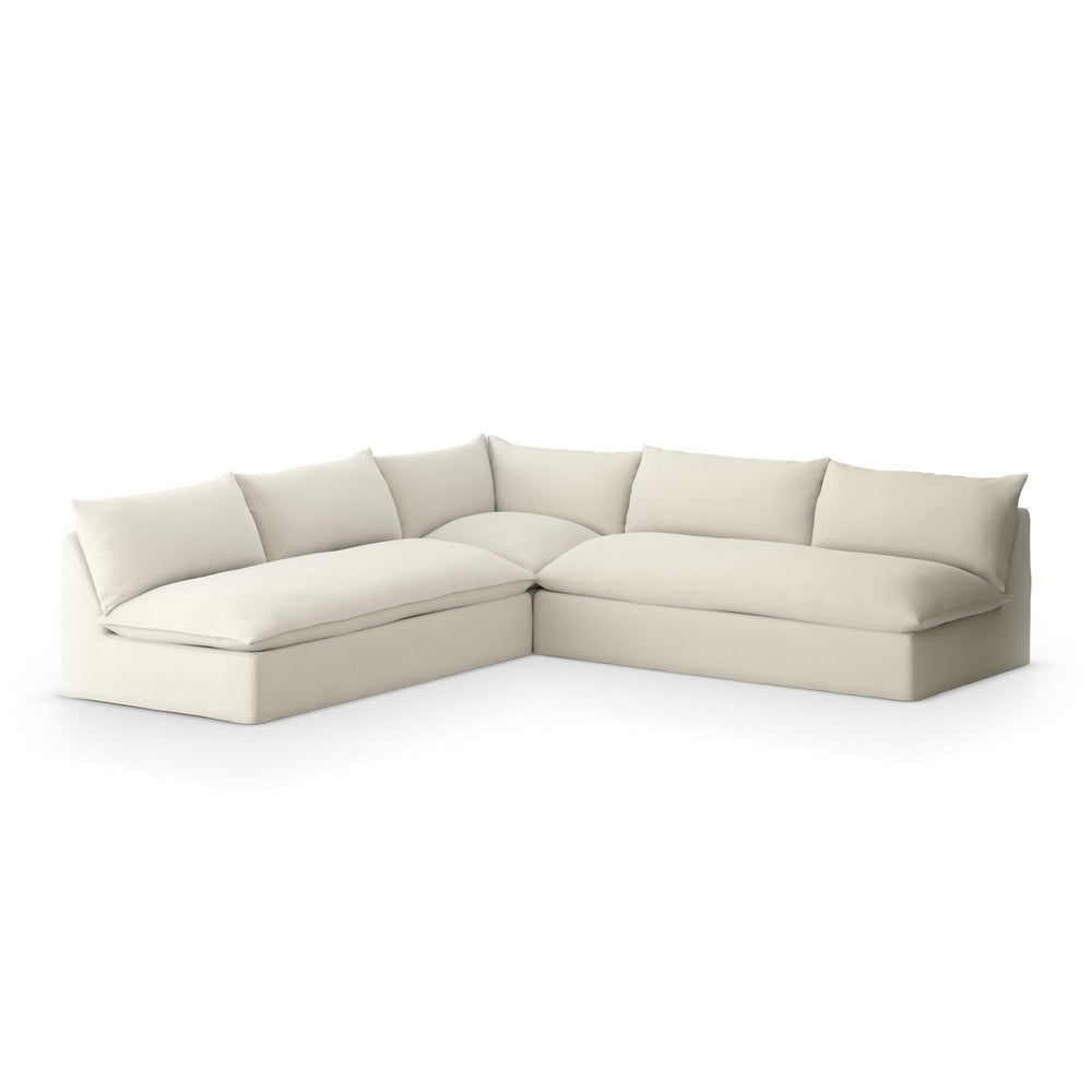 Grant Outdoor 3 Piece Sectional-Four Hands-FH-235713-003-SectionalsFaye Cream-2-France and Son