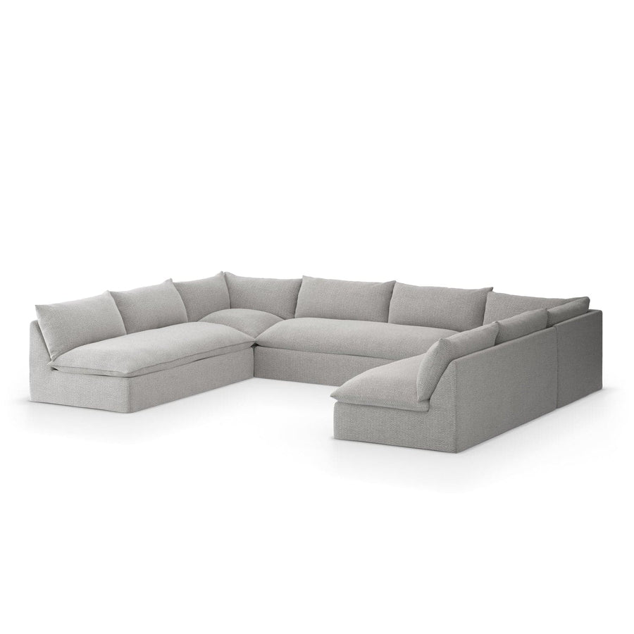 Grant Outdoor 5 Piece Sectional-Four Hands-FH-235714-001-SectionalsFaye Ash-1-France and Son