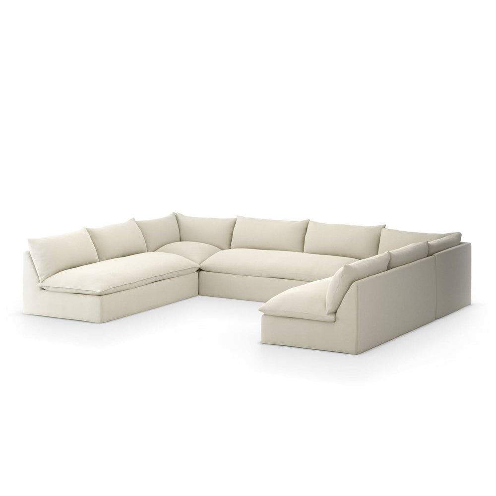 Grant Outdoor 5 Piece Sectional-Four Hands-FH-235714-003-SectionalsFaye Cream-2-France and Son