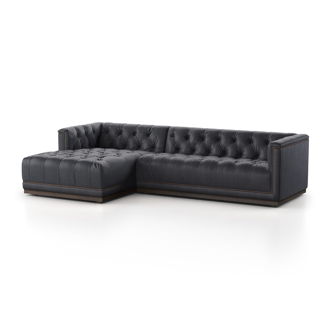 Maxx 2pc Sectional-Four Hands-FH-239144-002-SectionalsHeirloom Black-Left Arm-129"-31-France and Son