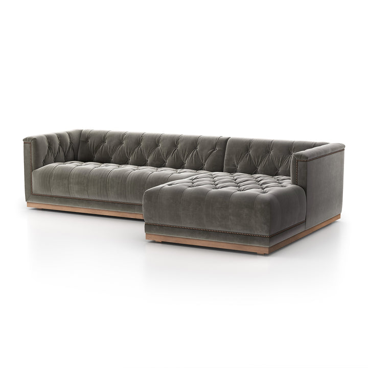 Maxx 2pc Sectional-Four Hands-FH-236164-002-SectionalsDestroyed Black-Left Arm-17-France and Son