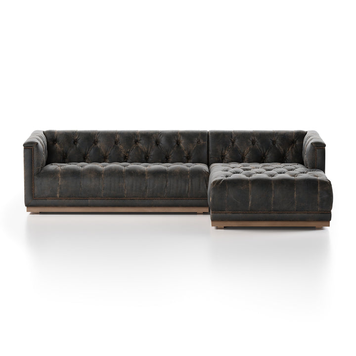 Maxx 2pc Sectional-Four Hands-FH-236164-002-SectionalsDestroyed Black-Left Arm-10-France and Son
