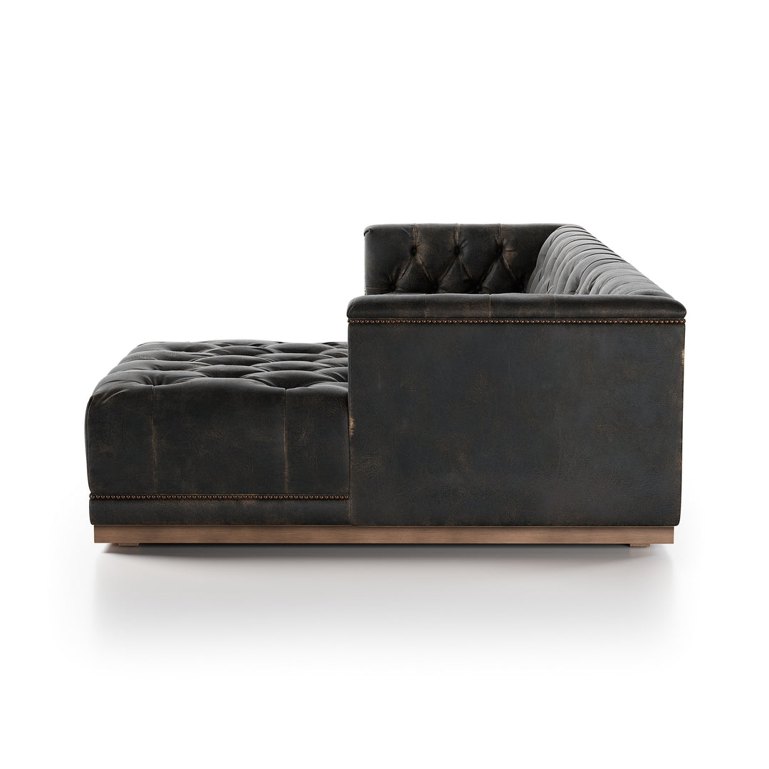 Maxx 2pc Sectional-Four Hands-FH-236164-002-SectionalsDestroyed Black-Left Arm-12-France and Son