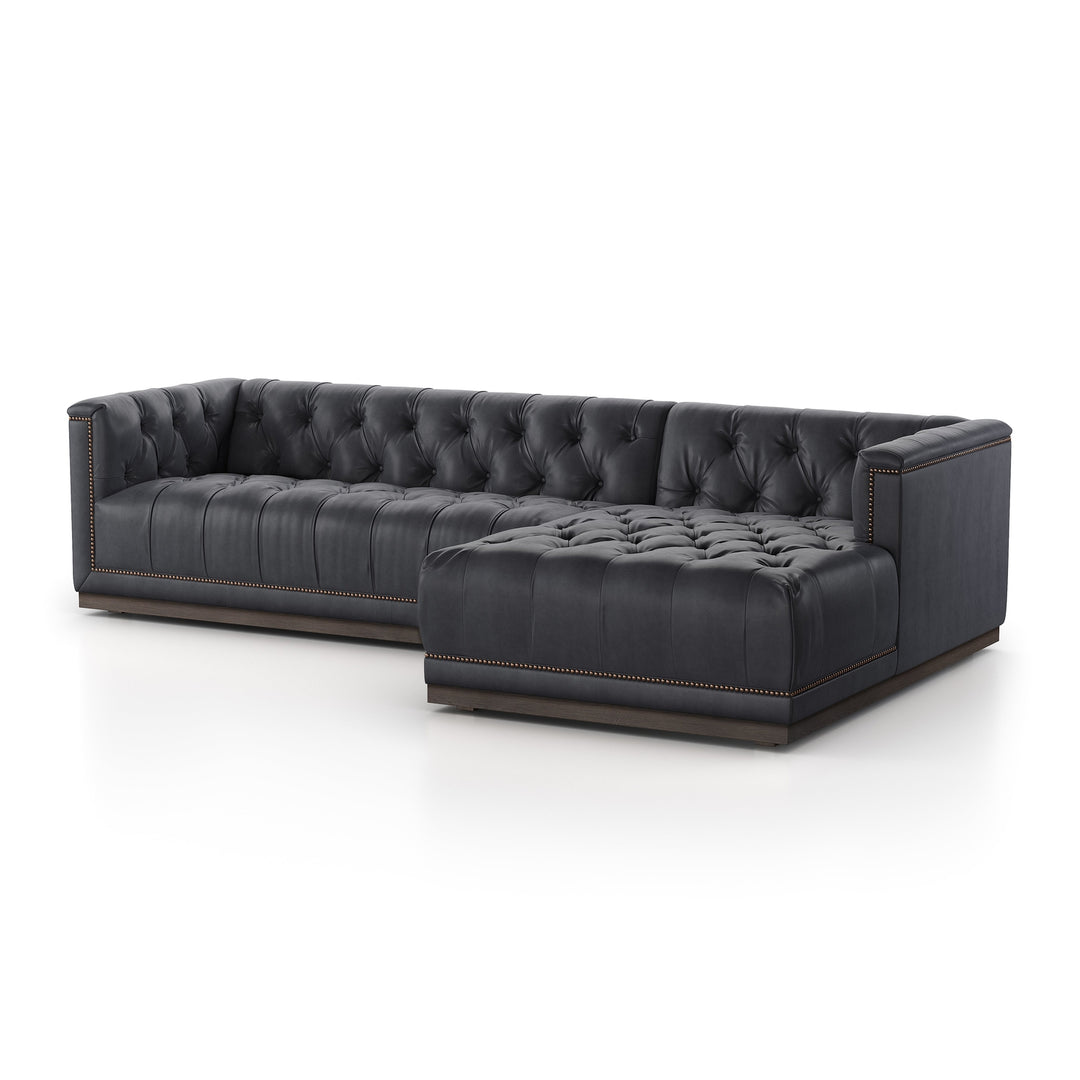 Maxx 2pc Sectional-Four Hands-FH-236165-003-SectionalsHeirloom Black-Right Arm-14-France and Son