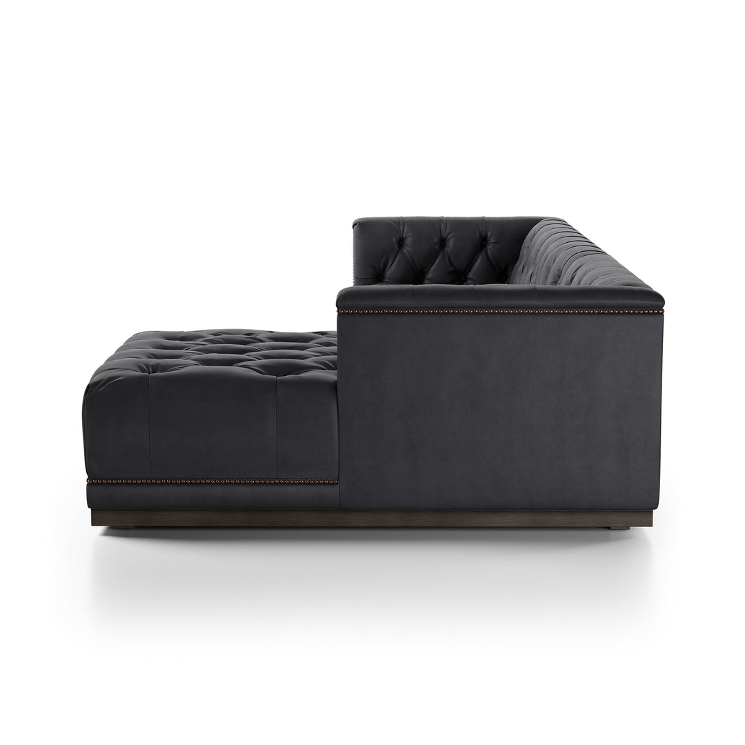 Maxx 2pc Sectional-Four Hands-FH-236164-002-SectionalsDestroyed Black-Left Arm-15-France and Son