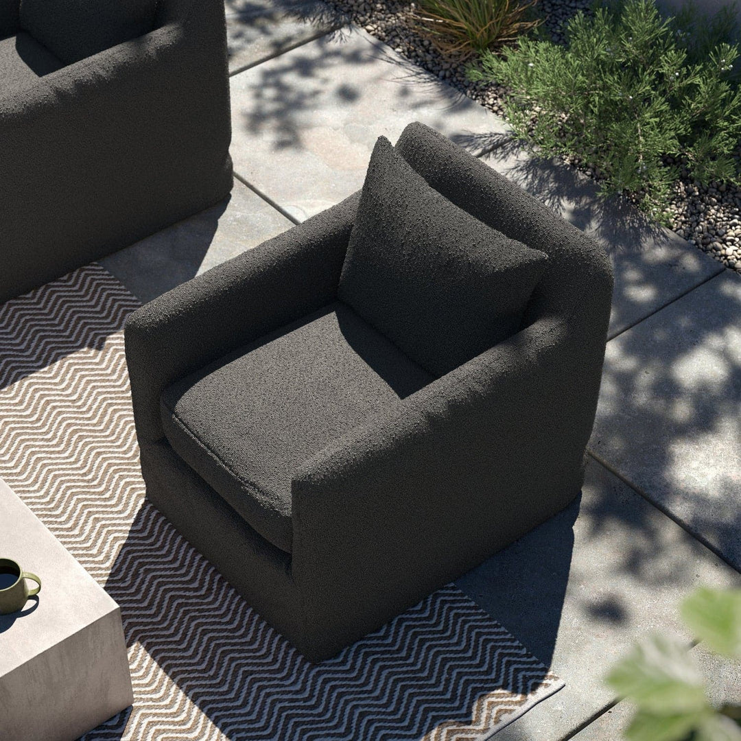 Dade Outdoor Swivel Chair-Four Hands-FH-223196-006-Outdoor Lounge ChairsNatural Ivory-6-France and Son
