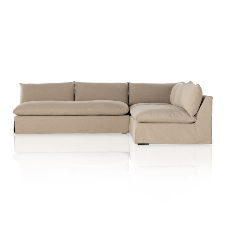 Grant Slipcover 3pc Sectional-Four Hands-FH-237689-001-Sofas114"-Antwerp Taupe-4-France and Son