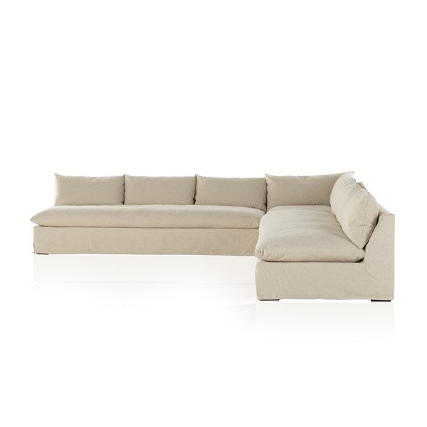 Grant Slipcover 3pc Sectional-Four Hands-FH-237689-001-Sofas114"-Antwerp Taupe-11-France and Son