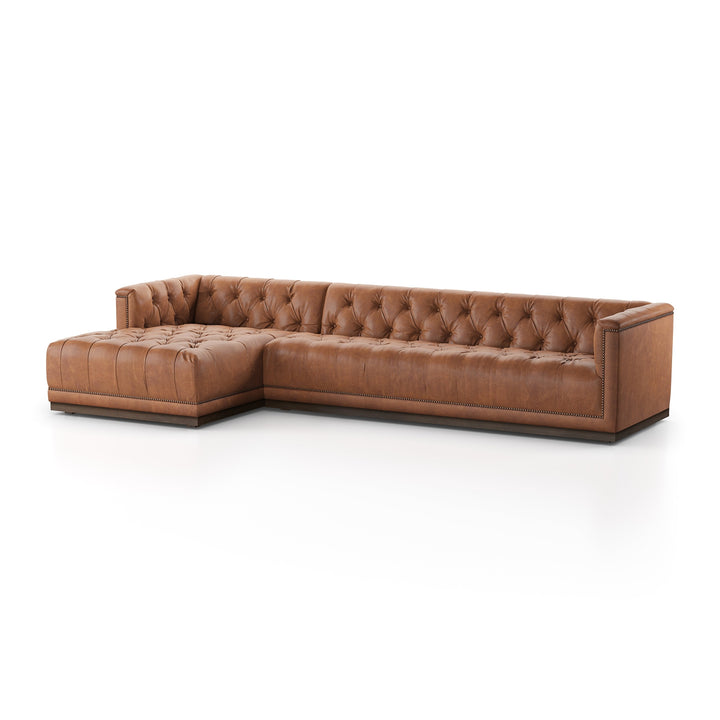 Maxx 2pc Sectional-Four Hands-FH-236164-002-SectionalsDestroyed Black-Left Arm-109"-28-France and Son