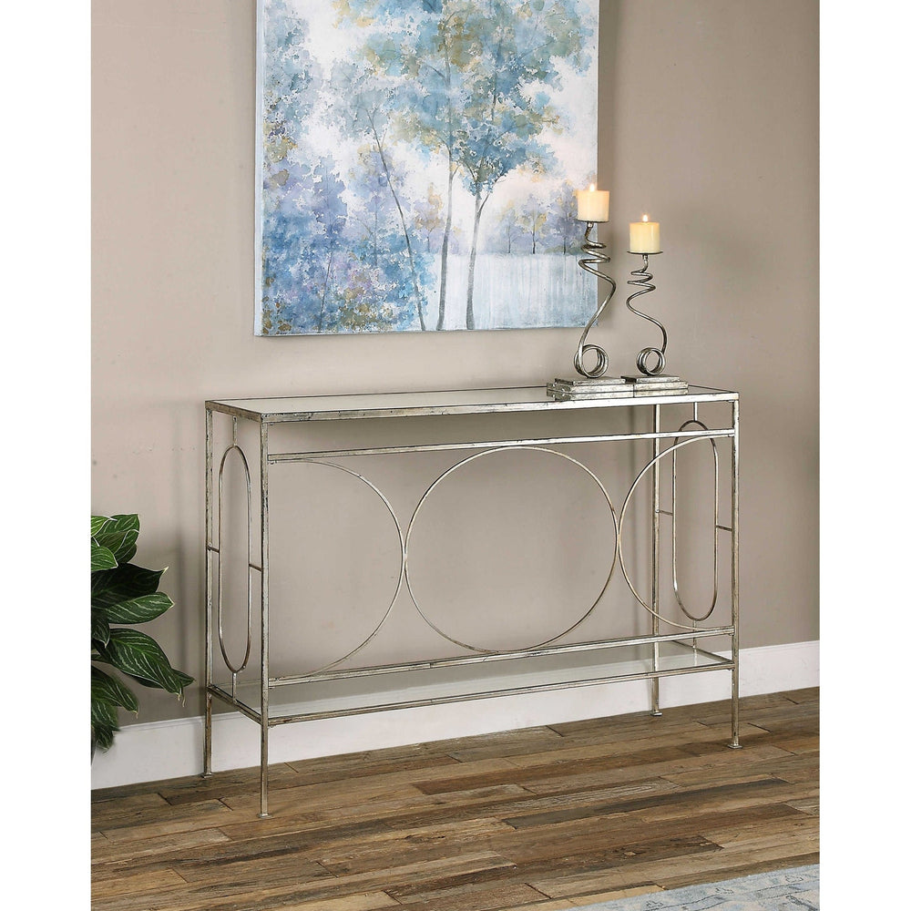 Luano Silver Console Table-Uttermost-UTTM-24541-Console Tables-2-France and Son
