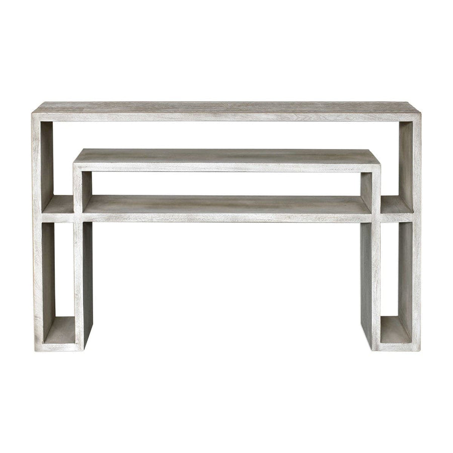 Genara Bone White Carved Console Table-Uttermost-UTTM-25839-Console Tables-1-France and Son
