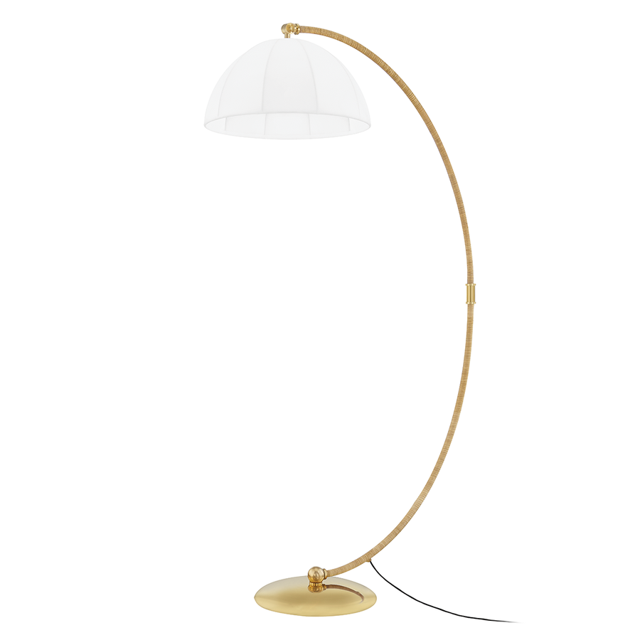 Montague 1 Light Floor Lamp-Hudson Valley-HVL-L1668-AGB-Floor Lamps-1-France and Son