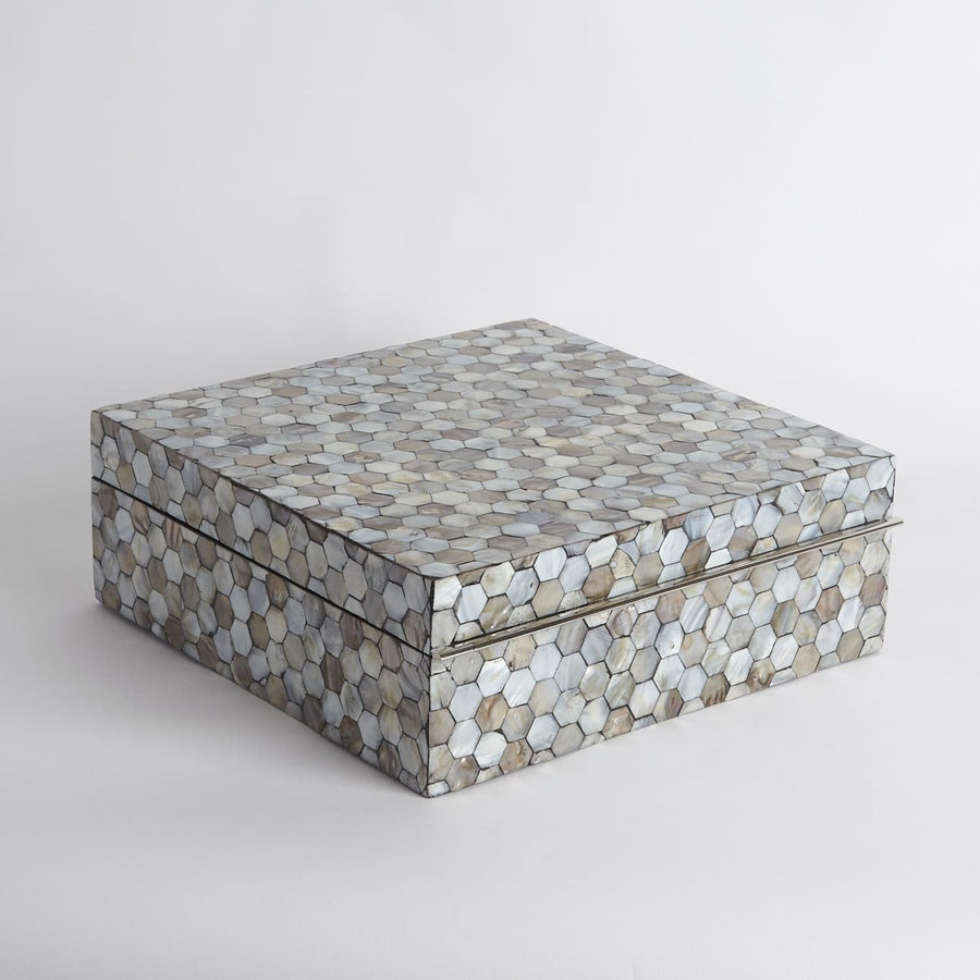 Mother of Pearl Box - Large-Global Views-GVSA-2547-Baskets & Boxes-1-France and Son