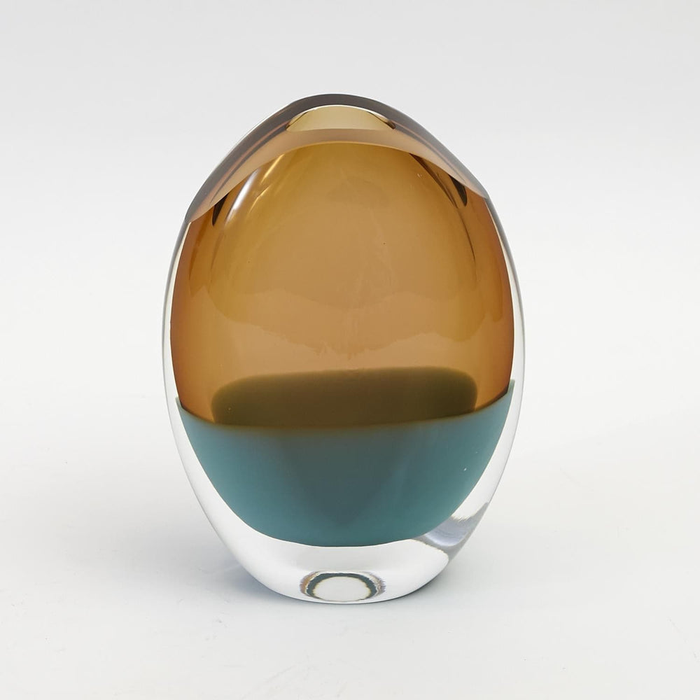 Oval Vase - Pistachio Amber-Global Views-GVSA-6.60384-VasesSmall-2-France and Son