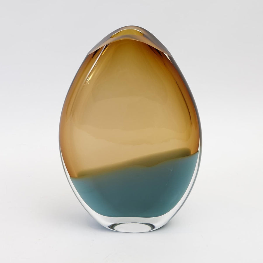 Oval Vase - Pistachio Amber-Lg-Global Views-GVSA-6.60383-Vases-1-France and Son