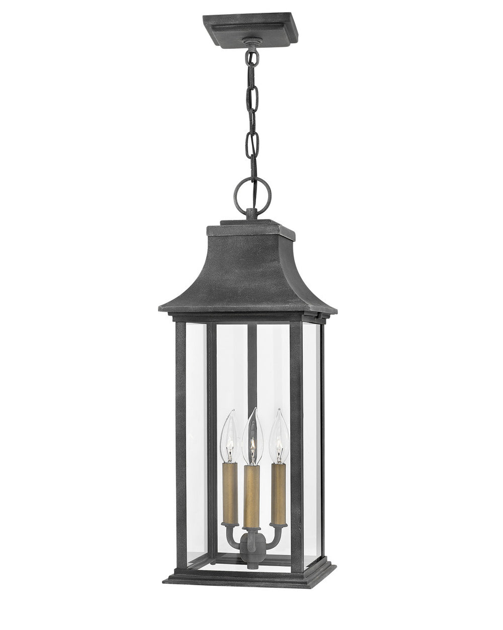 Outdoor Adair - Large Hanging Lantern-Hinkley Lighting-HINKLEY-2932DZ-Outdoor Post LanternsAged Zinc-Non LED-2-France and Son