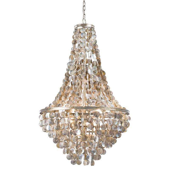 Capri Abalone Shell Chandelier-Regina Andrew Design-RAD-16-1043-Chandeliers-1-France and Son