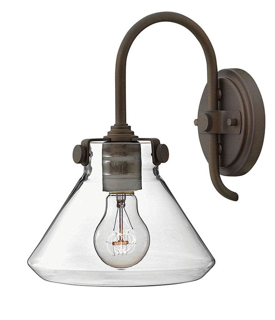 Congress - Small Retro Glass Single Light Sconce-Hinkley Lighting-HINKLEY-3176OZ-Wall SconcesOil Rubbed Bronze-2-France and Son