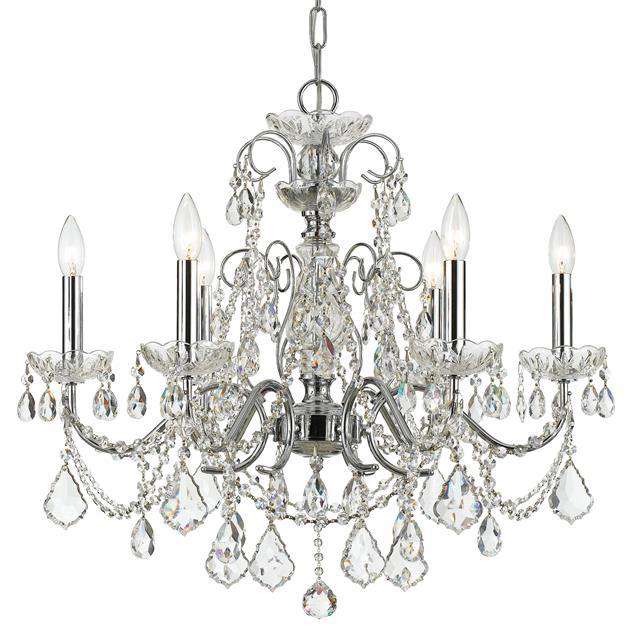 Imperial 6 Light Chrome Chandelier-Crystorama Lighting Company-CRYSTO-3226-CH-CL-MWP-ChandeliersClear Crystal-1-France and Son