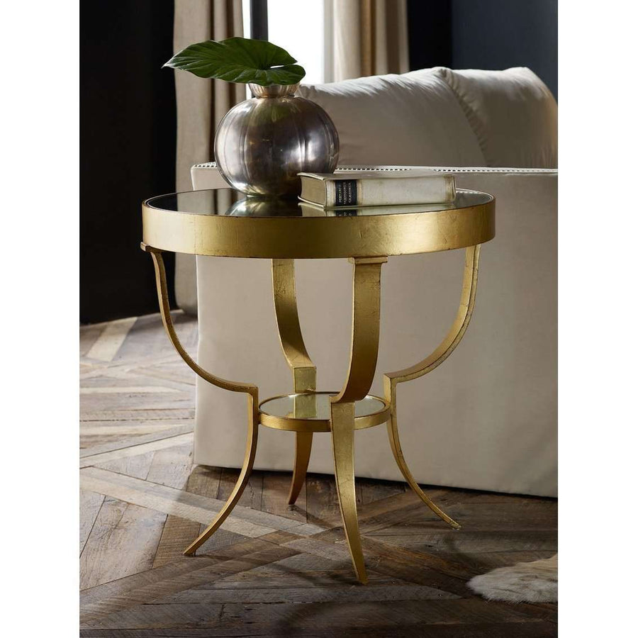 Wrought Gueridon-Gold Leaf Side Table-Modern History-MODERN-MH527F01-Side Tables-1-France and Son