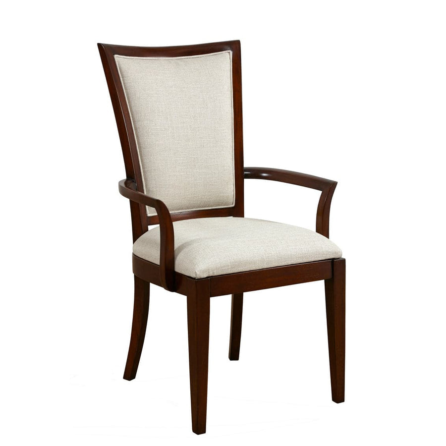 Couture Upholstered Arm Chair-Alden Parkes-ALDEN-DC-K256/A-T-Dining ChairsTruffle-1-France and Son