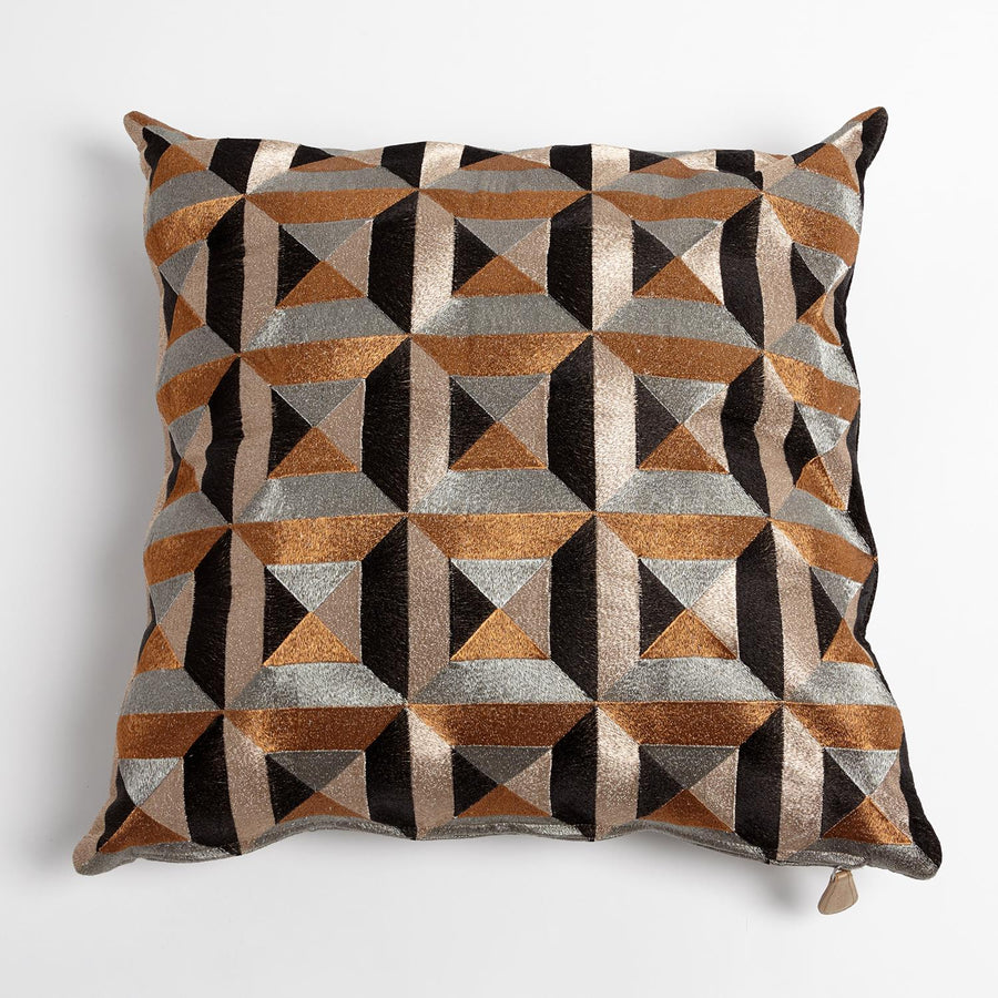 Triangle Marquetry Pillow-Global Views-GVSA-9.93199-Pillows-1-France and Son