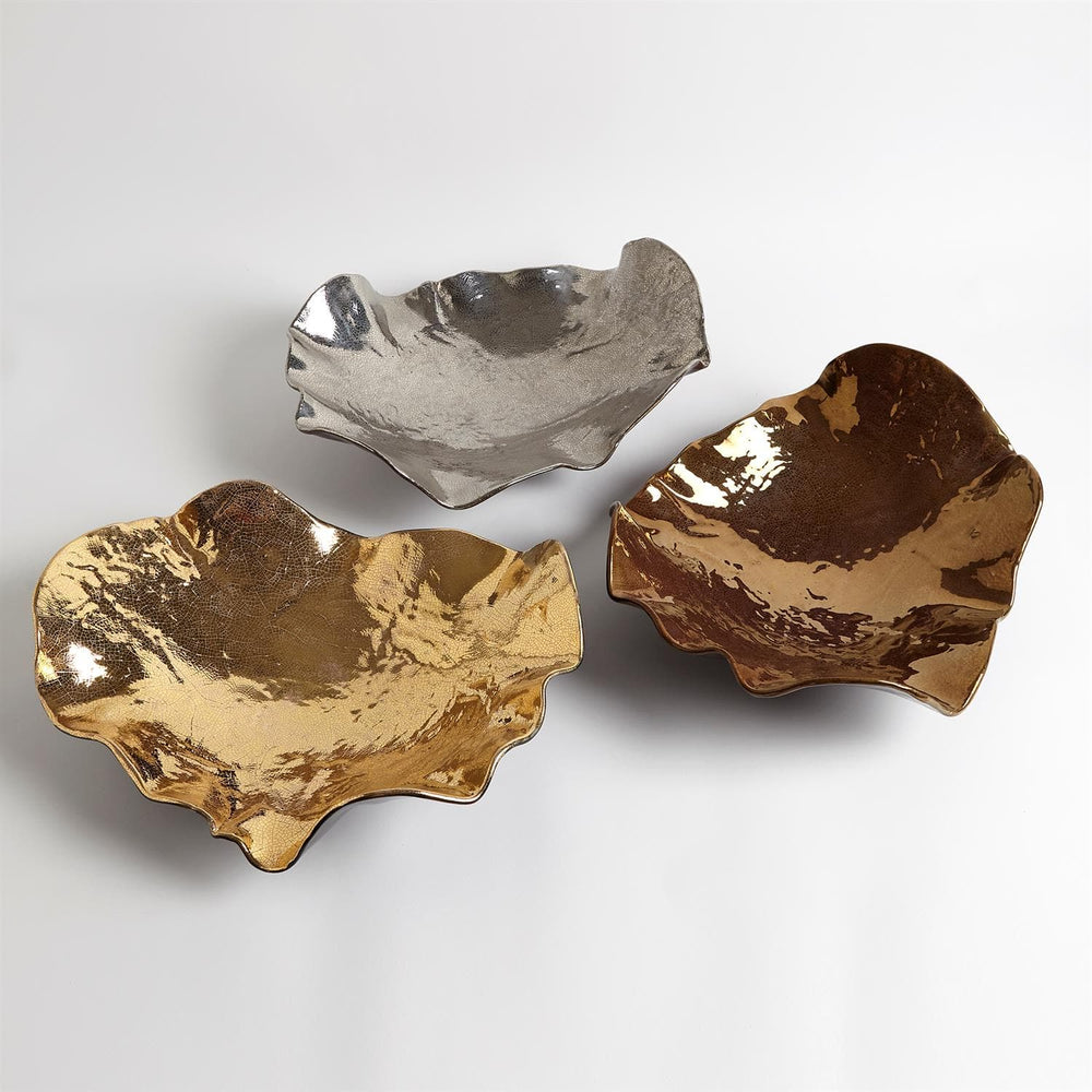 Wave Platter-Global Views-GVSA-3.31503-Decorative ObjectsPlatinum Crackle-2-France and Son