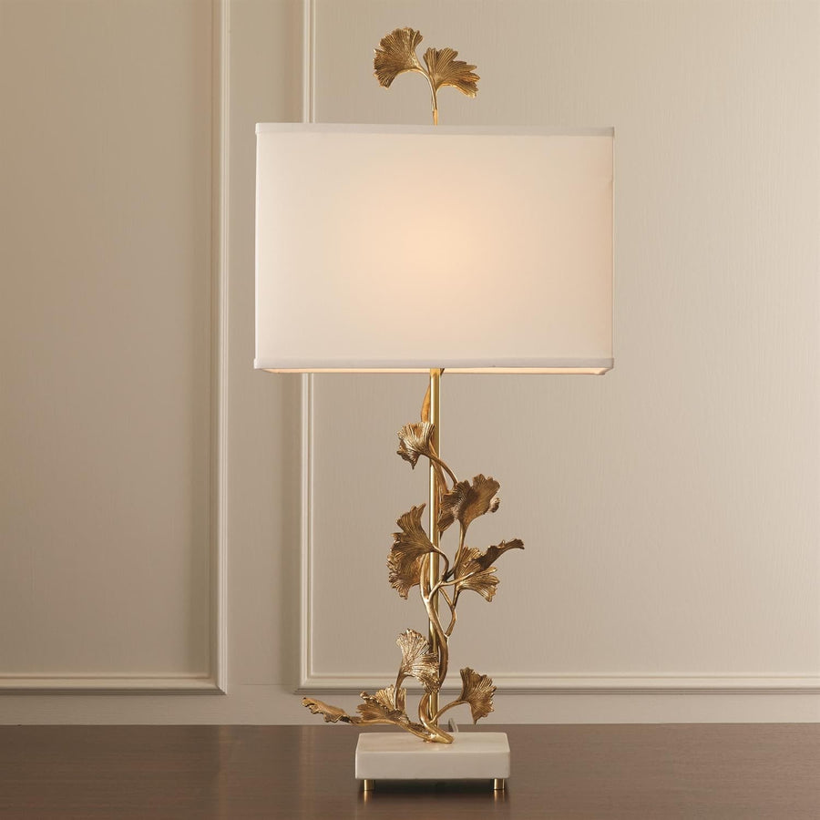 Ginkgo Table Lamp-Global Views-GVSA-9.93249-Table LampsBrass-1-France and Son