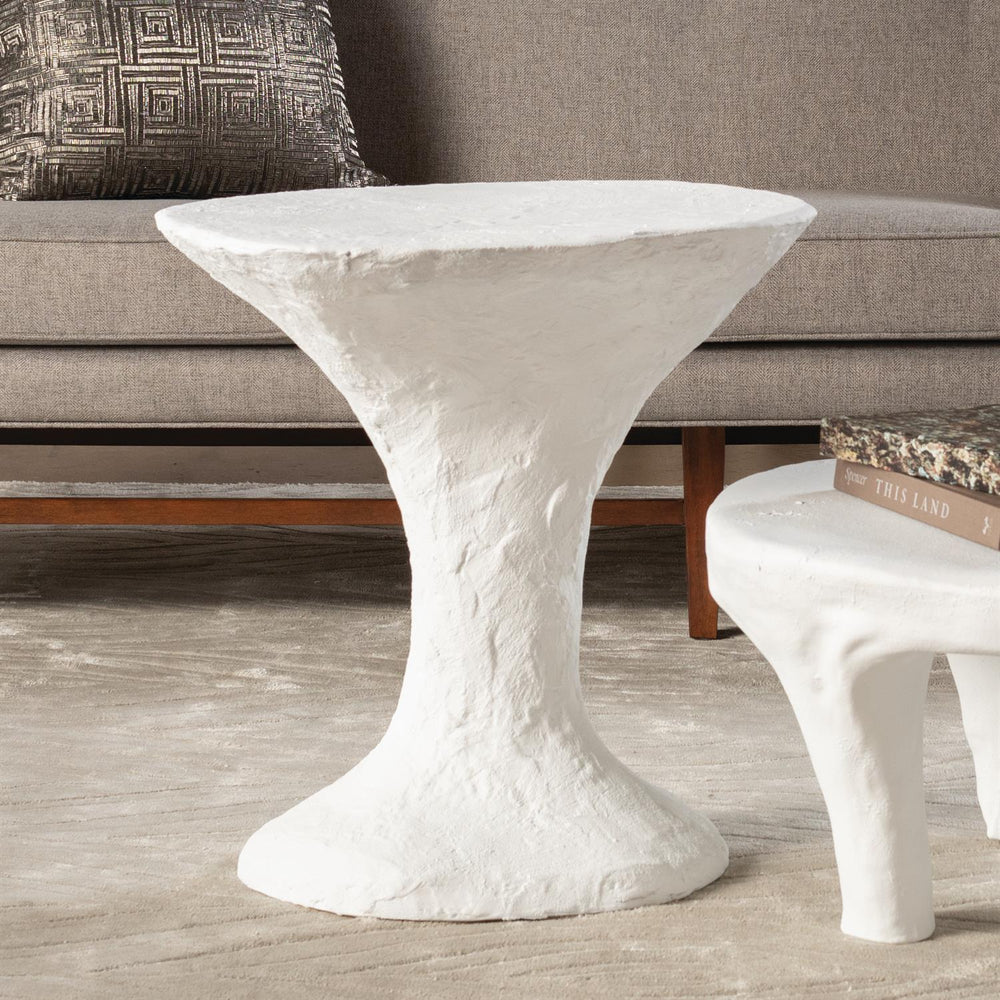 Primitive Accent Table - Soft White-Global Views-GVSA-7.30153-Side Tables-2-France and Son