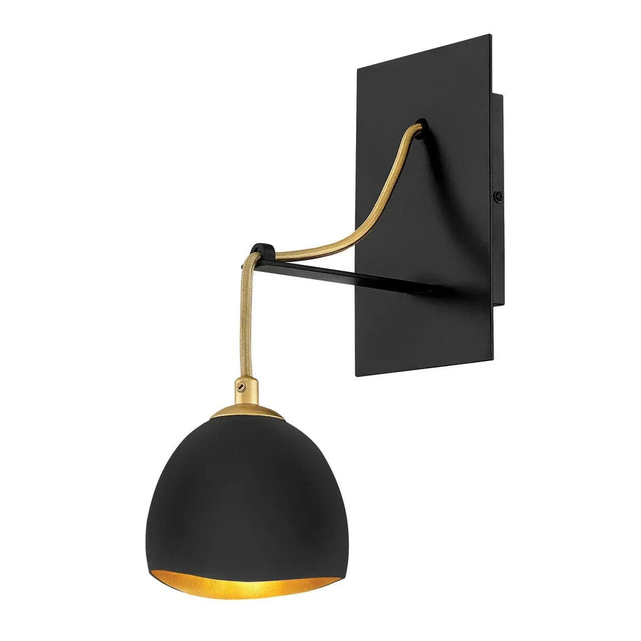 Sconce Nula - Single Light-Hinkley Lighting-HINKLEY-35900SHB-Wall LightingShell Black with Gold Leaf accents-1-France and Son